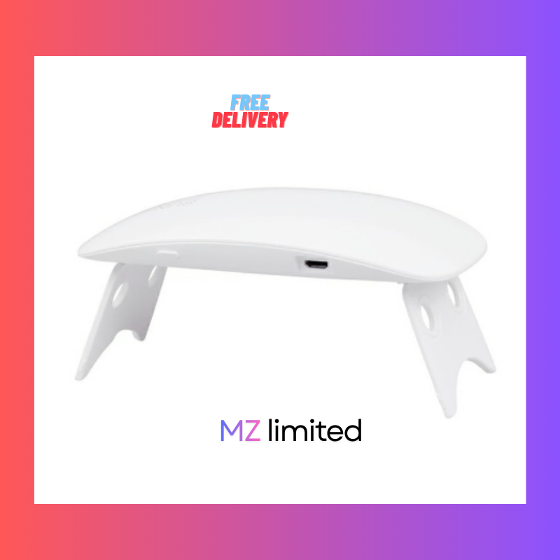 6W Portable Mini USB UV LED Nail Lamp – 45s/60s Timer Quick Gel Polish Dryer Machine (White) - Image 2