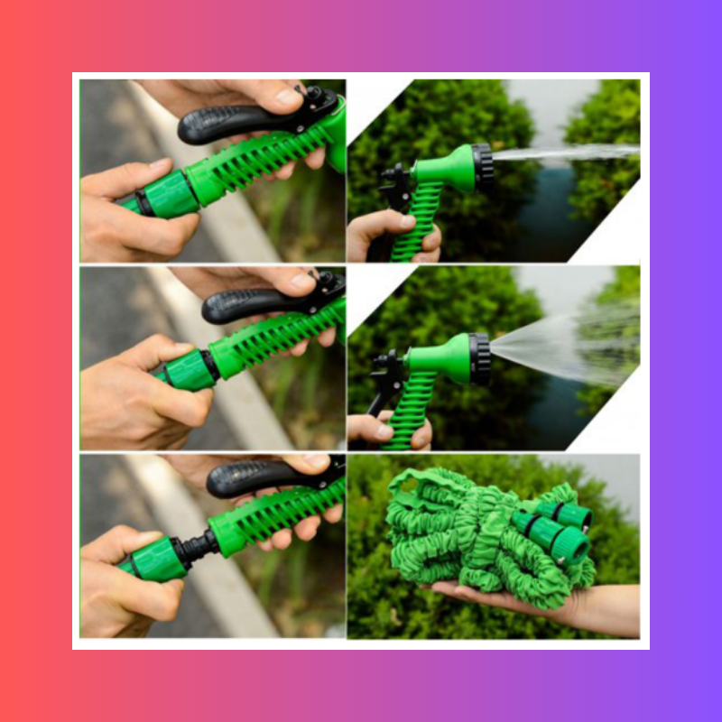 Expandable Magic Hose Pipe 100ft (30m) – Flexible Garden & Car Spray Gun for Home, Outdoor Watering - Image 4