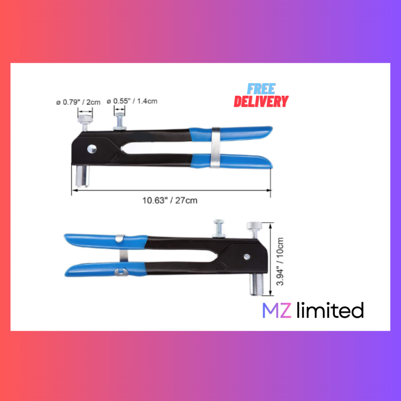 86pcs Hand Rivet Tool Kit – Heavy Duty Blind Rivet Gun with Metric Rivet Nuts, Mandrels & M3/M4/M5/M6/M8 Rivnuts - Image 4