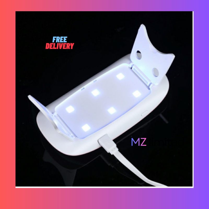 6W Portable Mini USB UV LED Nail Lamp – 45s/60s Timer Quick Gel Polish Dryer Machine (White) - Image 5
